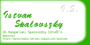 istvan spalovszky business card